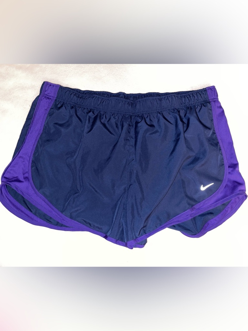 Nike Navy and Purple Women's Running Shorts